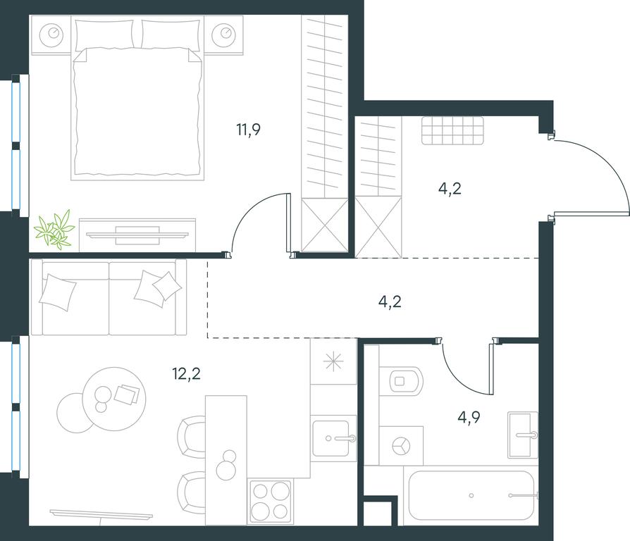 Apartment Sale, 37.4平方米 at Level Nizhegorodskaja, Perovskoye Highway, 21с1, Moscow, Russia #1 Apartment Sale, 37.4平方米 at Level Nizhegorodskaja, Perovskoye Highway, 21с1, Moscow, Russia #1