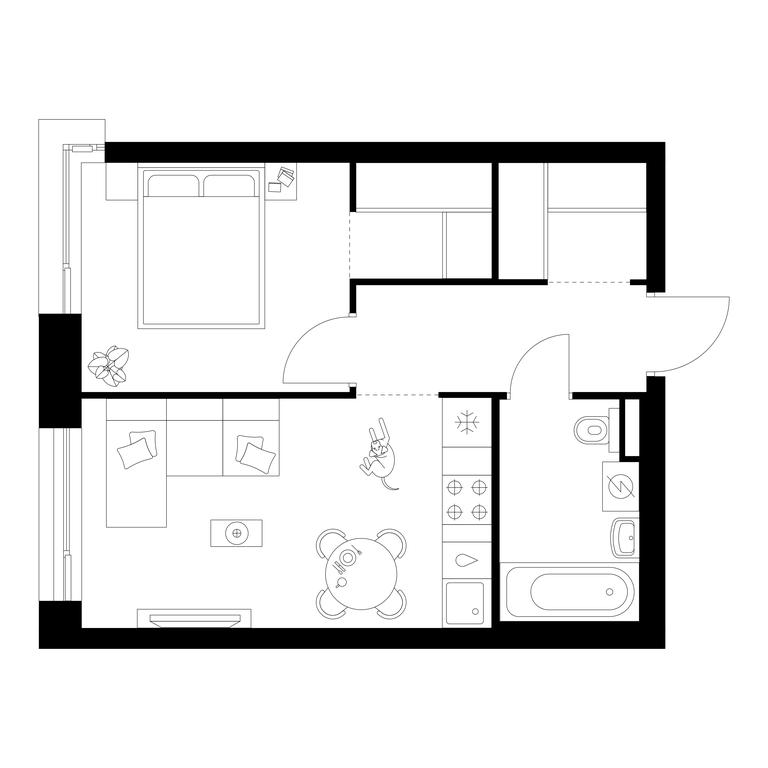 1-BD Apartment Sale, 37.1 sq. m. at Zelionyi Park, 687-y proyezd, 15с2, Zelenograd, Moscow, Russia #1