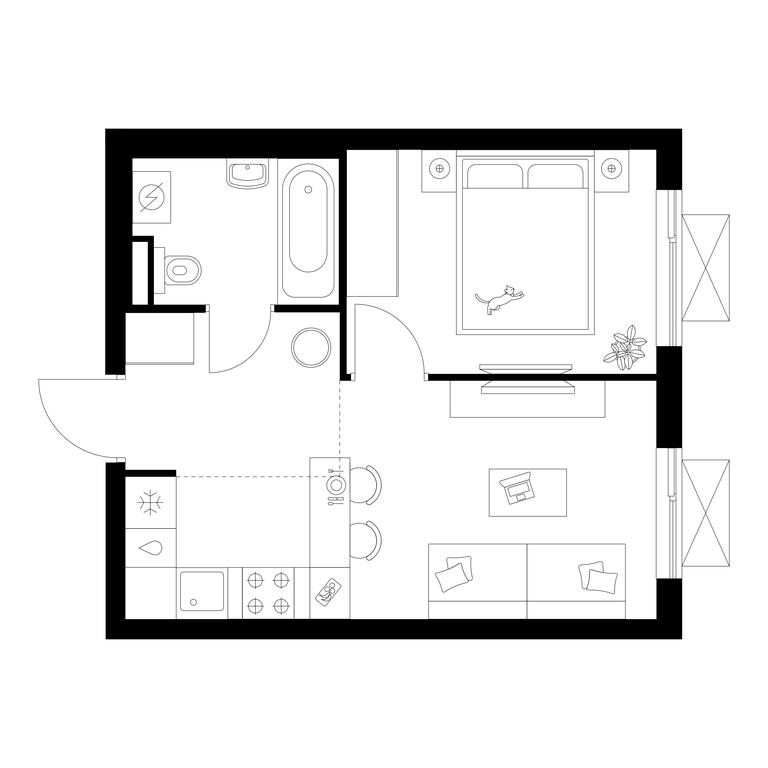 1-BD Apartment Sale, 32.5平方米 at Zelionyi Park, 687-y proyezd, 15с2, Zelenograd, Moscow, Russia #1 1-BD Apartment Sale, 32.5平方米 at Zelionyi Park, 687-y proyezd, 15с2, Zelenograd, Moscow, Russia #1