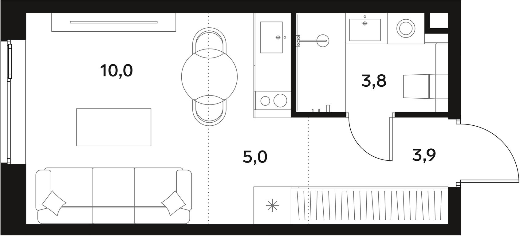 Apartment Sale, 22.7 sq. m. at Alia, Lyotnaya Street, 95Бк2, Moscow, Russia #1