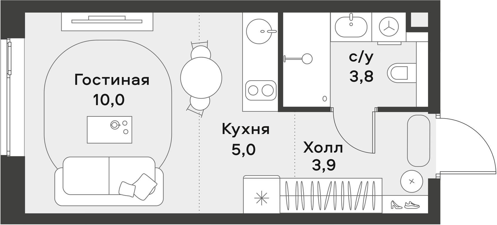 Apartment Sale, 22.7 sq. m. at Alia, Lyotnaya Street, 95Бк2, Moscow, Russia #2