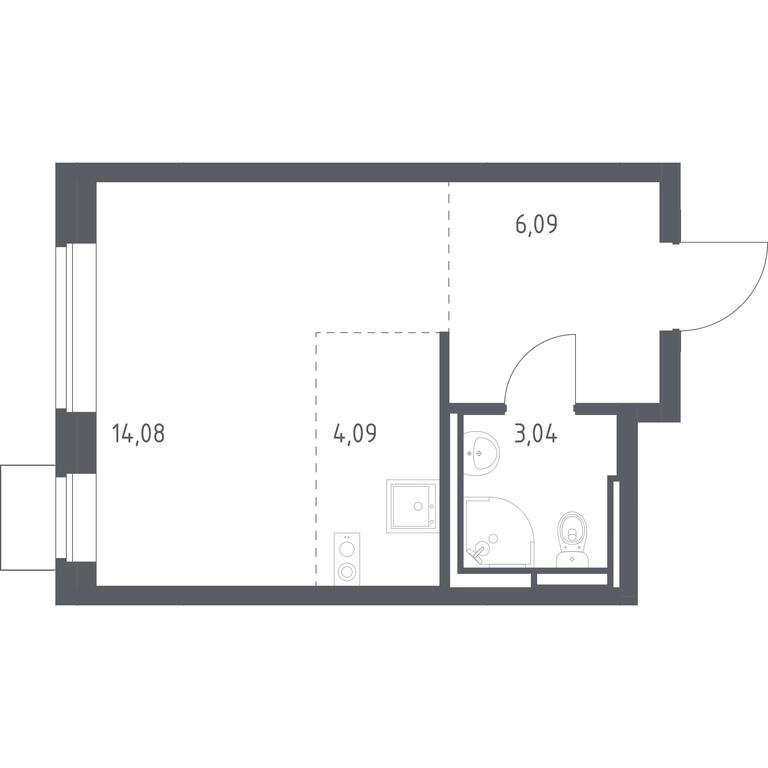 Apartment Sale, 27.3平方米 at Bogdanovskiy Les, derevnya Bogdanikha, Leninskiy City District, Moscow Region, Russia #1 Apartment Sale, 27.3平方米 at Bogdanovskiy Les, derevnya Bogdanikha, Leninskiy City District, Moscow Region, Russia #1