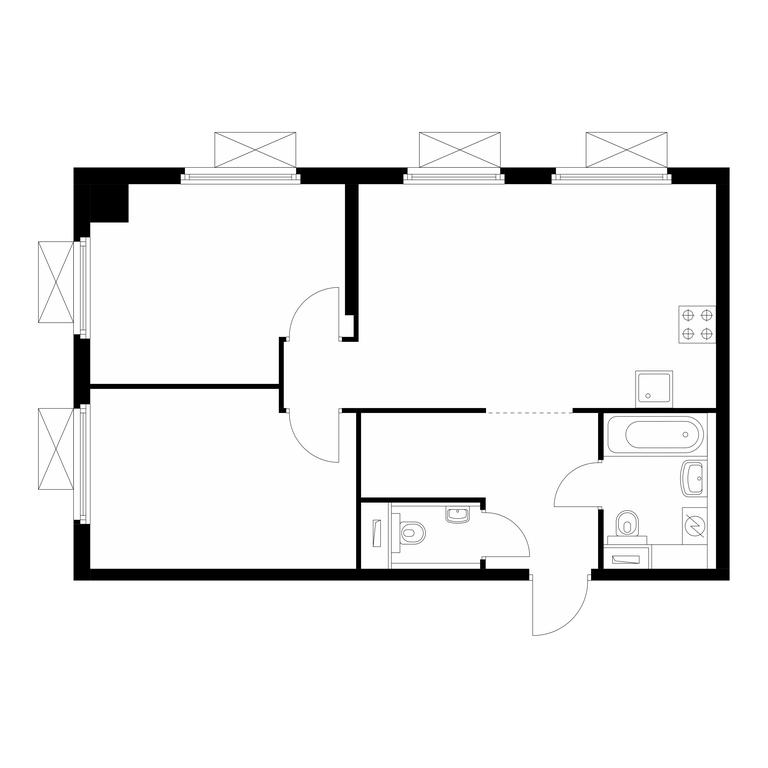 2-BD Apartment Sale, 58.7 sq. m. at Mitinskiy Les, Muravskaya Street, 44А, Moscow, Russia #1 2-BD Apartment Sale, 58.7 sq. m. at Mitinskiy Les, Muravskaya Street, 44А, Moscow, Russia #1