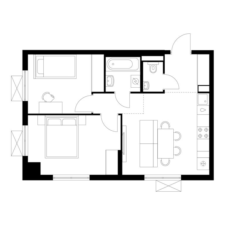 2-BD Apartment Sale, 49.7 sq. m. at Volzhskiy Park, 1st Grayvoronovsky Drive, 3с11, Moscow, Russia #1