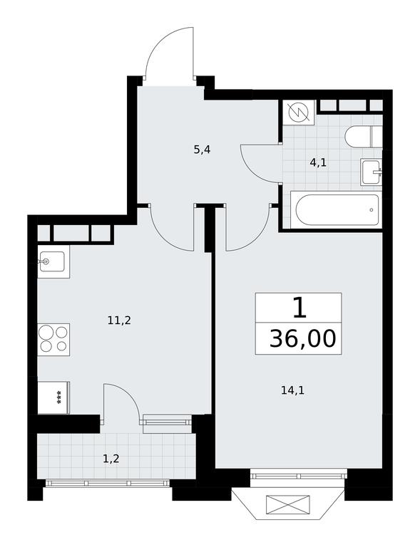 Apartment Sale, 35.9 sq. m. at Buninskie Kvartaly, Akademika Semyonova Street, 22, Moscow, Russia #1 Apartment Sale, 35.9 sq. m. at Buninskie Kvartaly, Akademika Semyonova Street, 22, Moscow, Russia #1