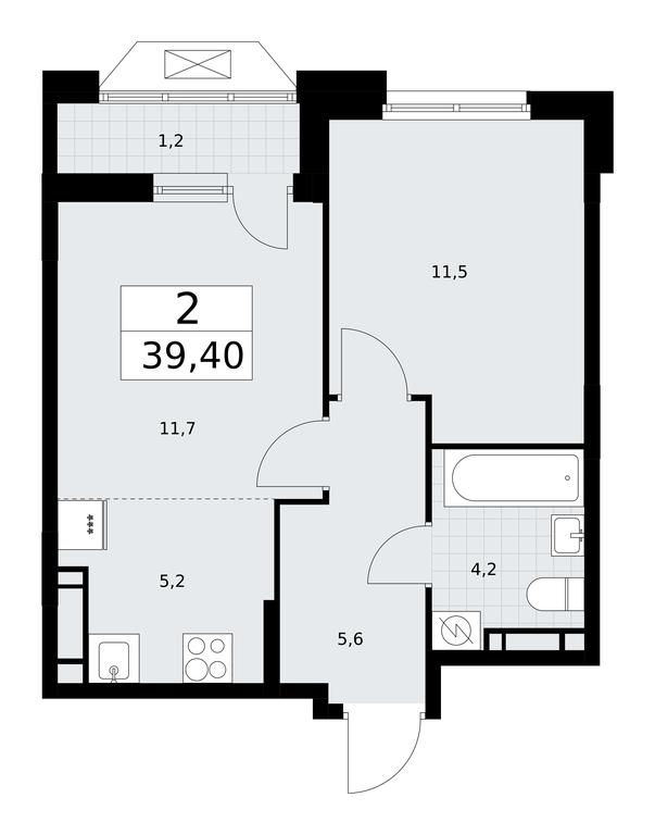 1-BD Apartment Sale, 39.2平方米 at Buninskie Kvartaly, Akademika Semyonova Street, 22, Moscow, Russia #1 1-BD Apartment Sale, 39.2平方米 at Buninskie Kvartaly, Akademika Semyonova Street, 22, Moscow, Russia #1