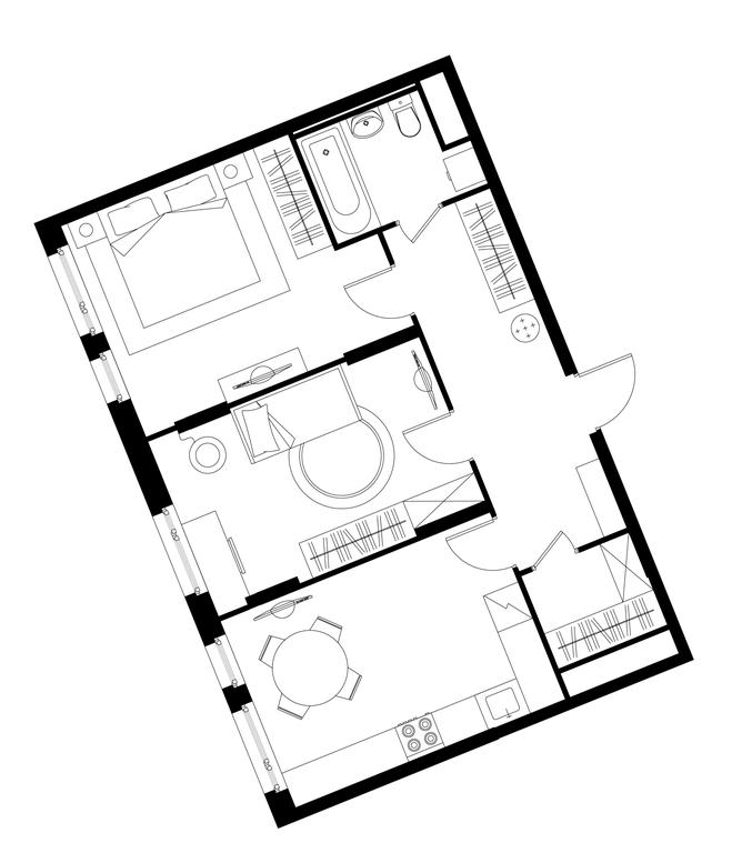 2-BD Apartment Sale, 61.4 sq. m. at Peredelkino Blizhnee, Korneya Chukovskogo Street, 1, Vnukovskoye Settlement, Moscow, Russia #1 2-BD Apartment Sale, 61.4 sq. m. at Peredelkino Blizhnee, Korneya Chukovskogo Street, 1, Vnukovskoye Settlement, Moscow, Russia #1