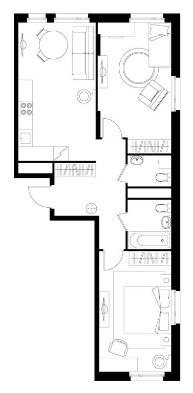 2-BD Apartment Sale, 66.9 sq. m. at Peredelkino Blizhnee, Korneya Chukovskogo Street, 1, Vnukovskoye Settlement, Moscow, Russia #1 2-BD Apartment Sale, 66.9 sq. m. at Peredelkino Blizhnee, Korneya Chukovskogo Street, 1, Vnukovskoye Settlement, Moscow, Russia #1
