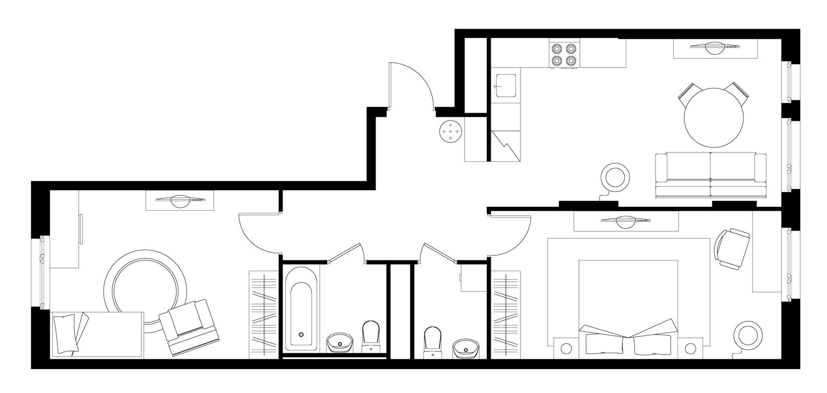 2-BD Apartment Sale, 69 sq. m. at Peredelkino Blizhnee, Korneya Chukovskogo Street, 1, Vnukovskoye Settlement, Moscow, Russia #1