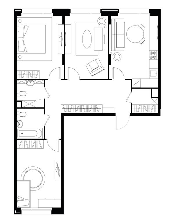 3-BD Apartment Sale, 84.1 sq. m. at Peredelkino Blizhnee, Korneya Chukovskogo Street, 1, Vnukovskoye Settlement, Moscow, Russia #1 3-BD Apartment Sale, 84.1 sq. m. at Peredelkino Blizhnee, Korneya Chukovskogo Street, 1, Vnukovskoye Settlement, Moscow, Russia #1