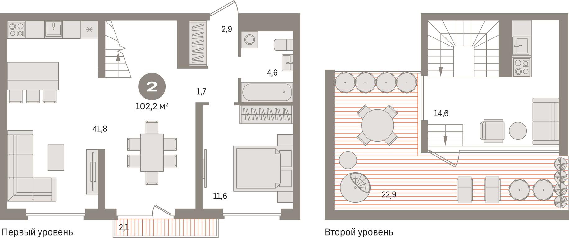 1-BD Apartment Sale, 102.2 sq. m. at Pervy kvartal, Kalinovaya ulitsa, derevnya Sapronovo, Leninskiy City District, Moscow Region, Russia #1