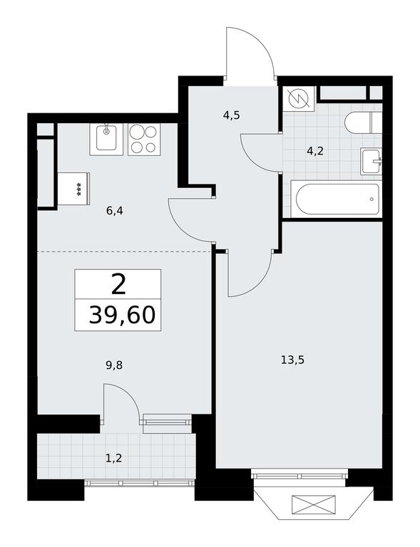 1-BD Apartment Sale, 39.6 sq. m. at Buninskie Kvartaly, Akademika Semyonova Street, 22, Moscow, Russia #1 1-BD Apartment Sale, 39.6 sq. m. at Buninskie Kvartaly, Akademika Semyonova Street, 22, Moscow, Russia #1