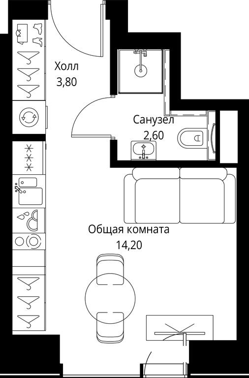 Apartment Sale, 20.6 sq. m. at VEER, Vereyskaya Street, Moscow, Russia #1