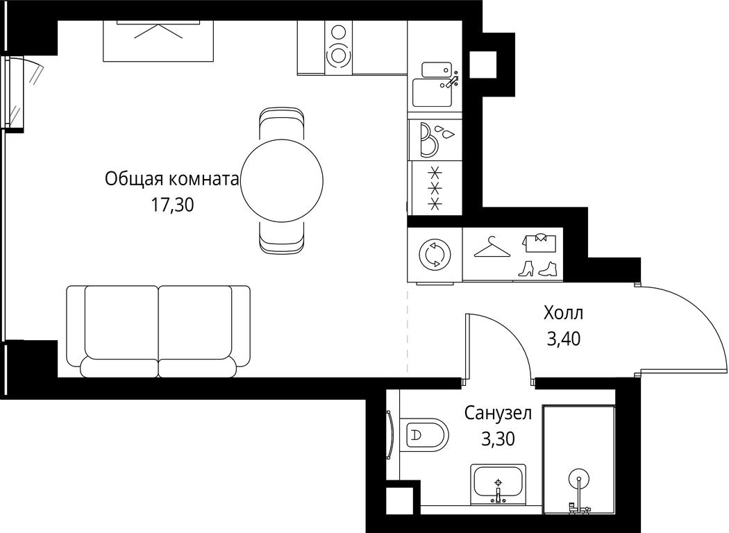 Apartment Sale, 24平方米 at VEER, Vereyskaya Street, Moscow, Russia #1