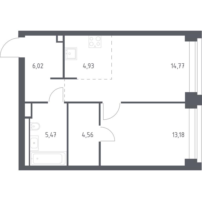 Apartment Sale, 48.93 sq. m. at Nova, Bratyev Fonchenko Street, вл21, Moscow, Russia #1 Apartment Sale, 48.93 sq. m. at Nova, Bratyev Fonchenko Street, вл21, Moscow, Russia #1