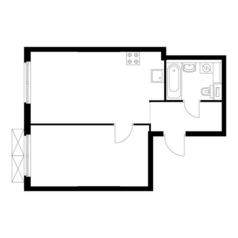 1-BD Apartment Sale, 41.3 sq. m. at Rustaveli 14, Rustaveli Street, 14с20, Moscow, Russia #1