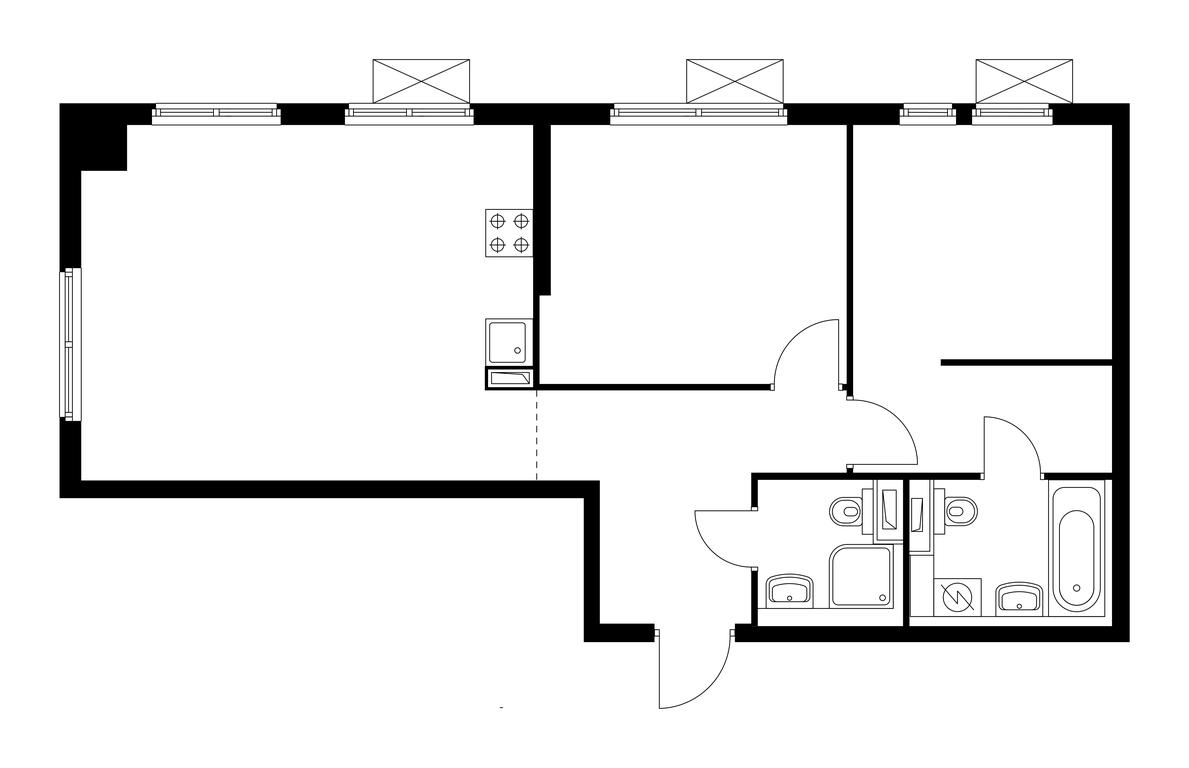 2-BD Apartment Sale, 63.2平方米 at Vtoroy Nagatinskiy, 2nd Nagatinsky Drive, 2к1, Moscow, Russia #1 2-BD Apartment Sale, 63.2平方米 at Vtoroy Nagatinskiy, 2nd Nagatinsky Drive, 2к1, Moscow, Russia #1