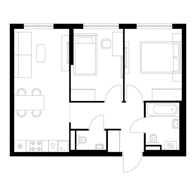 2-BD Apartment Sale, 49.6 sq. m. at Volzhskiy Park, 1st Grayvoronovsky Drive, 3с11, Moscow, Russia #1 2-BD Apartment Sale, 49.6 sq. m. at Volzhskiy Park, 1st Grayvoronovsky Drive, 3с11, Moscow, Russia #1