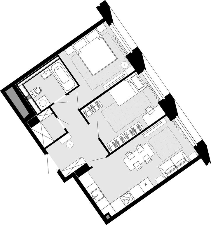 2-BD Apartment Sale, 50.1 sq. m. at Novaya Zvezda, Bachurinskaya ulitsa, 11, Settlement of Kommunarka, Moscow, Russia #1