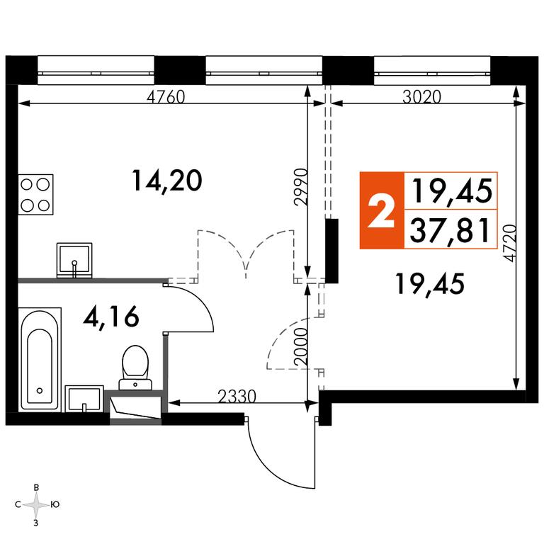 2-BD Apartment Sale, 37.81 sq. m. at Dvizhenie. Govorovo, Центральная улица, 47, деревня Говорово, поселение Московский, Москва, Россия #1 2-BD Apartment Sale, 37.81 sq. m. at Dvizhenie. Govorovo, Центральная улица, 47, деревня Говорово, поселение Московский, Москва, Россия #1