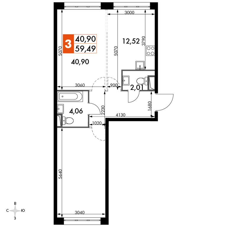 3-BD Apartment Sale, 59.49 sq. m. at Dvizhenie. Govorovo, Центральная улица, 47, деревня Говорово, поселение Московский, Москва, Россия #1 3-BD Apartment Sale, 59.49 sq. m. at Dvizhenie. Govorovo, Центральная улица, 47, деревня Говорово, поселение Московский, Москва, Россия #1