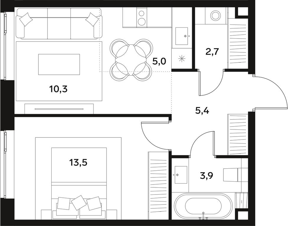 Apartment Sale, 40.8平方米 at Alia, Lyotnaya Street, 95Бк2, Moscow, Russia #1 Apartment Sale, 40.8平方米 at Alia, Lyotnaya Street, 95Бк2, Moscow, Russia #1