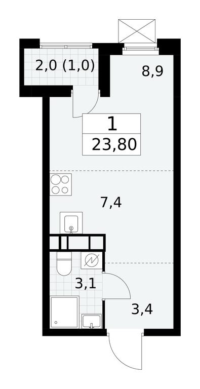 Apartment Sale, 23.8 sq. m. at Skandinaviya, Skandinaviya Residential Complex, Sosenskoye Settlement, Moscow, Russia #1 Apartment Sale, 23.8 sq. m. at Skandinaviya, Skandinaviya Residential Complex, Sosenskoye Settlement, Moscow, Russia #1