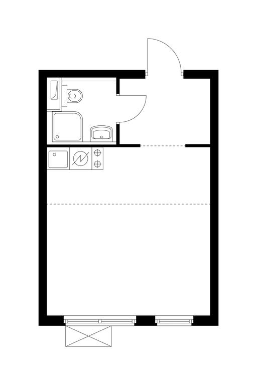 Apartment Sale, 25.1平方米 at Vtoroy Nagatinskiy, 2nd Nagatinsky Drive, 2к1, Moscow, Russia #1