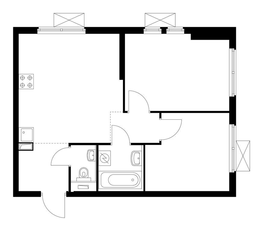 2-BD Apartment Sale, 47.8 sq. m. at Vtoroy Nagatinskiy, 2nd Nagatinsky Drive, 2к1, Moscow, Russia #1 2-BD Apartment Sale, 47.8 sq. m. at Vtoroy Nagatinskiy, 2nd Nagatinsky Drive, 2к1, Moscow, Russia #1