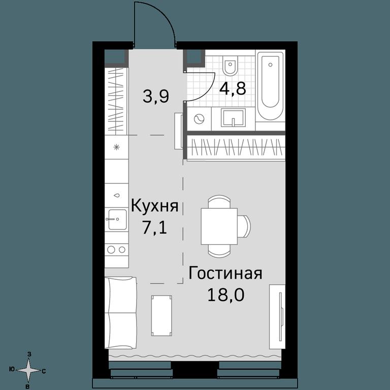 Apartment Sale, 33.8 sq. m. at Amber City, 3rd Khoroshyovsky Drive, 3А, Moscow, Russia #1 Apartment Sale, 33.8 sq. m. at Amber City, 3rd Khoroshyovsky Drive, 3А, Moscow, Russia #1