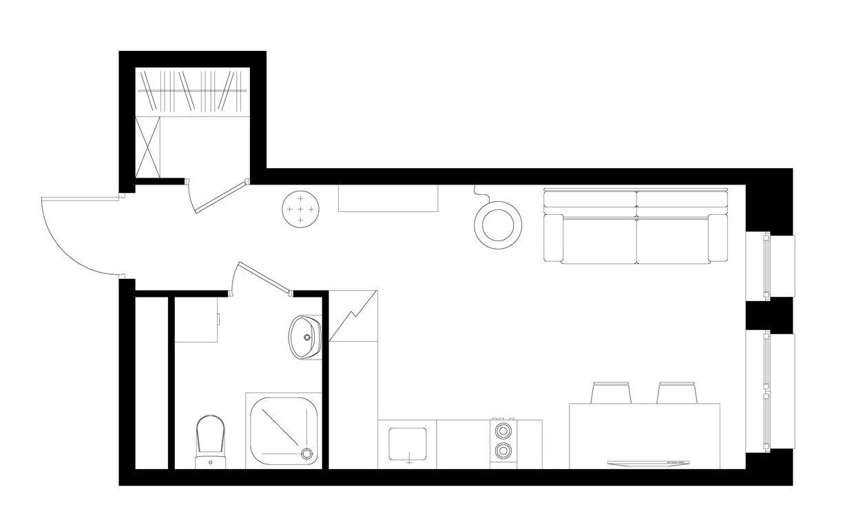 Apartment Sale, 26.4平方米 at Pervyi Moskovskiy, ulitsa Bianki, 1, Moskovskiy, Moscow, Russia #1