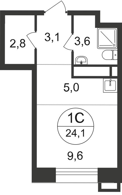 Apartment Sale, 24.1平方米 at Pervyi Moskovskiy, ulitsa Bianki, 1, Moskovskiy, Moscow, Russia #1 Apartment Sale, 24.1平方米 at Pervyi Moskovskiy, ulitsa Bianki, 1, Moskovskiy, Moscow, Russia #1