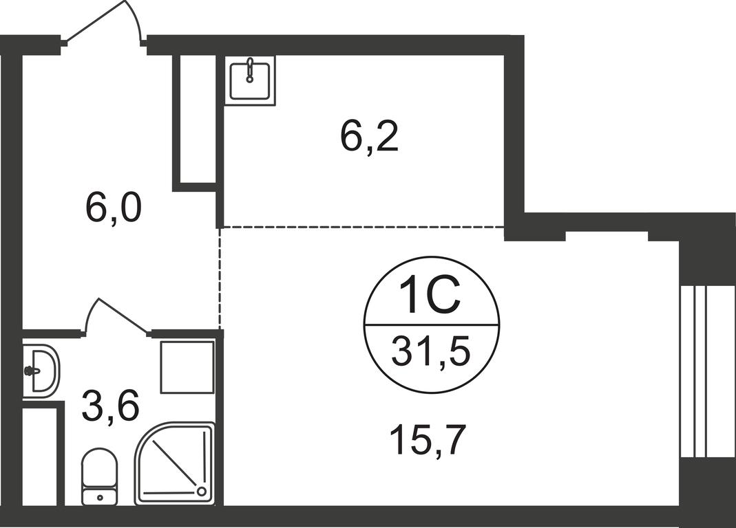 Apartment Sale, 31.5 sq. m. at Pervyi Moskovskiy, ulitsa Bianki, 1, Moskovskiy, Moscow, Russia #1 Apartment Sale, 31.5 sq. m. at Pervyi Moskovskiy, ulitsa Bianki, 1, Moskovskiy, Moscow, Russia #1