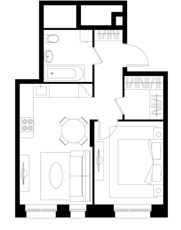 Apartment Sale, 41.6 sq. m. at Pervyi Moskovskiy, ulitsa Bianki, 1, Moskovskiy, Moscow, Russia #1