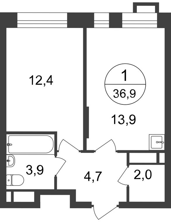 Apartment Sale, 36.9 sq. m. at Pervyi Moskovskiy, ulitsa Bianki, 1, Moskovskiy, Moscow, Russia #1 Apartment Sale, 36.9 sq. m. at Pervyi Moskovskiy, ulitsa Bianki, 1, Moskovskiy, Moscow, Russia #1