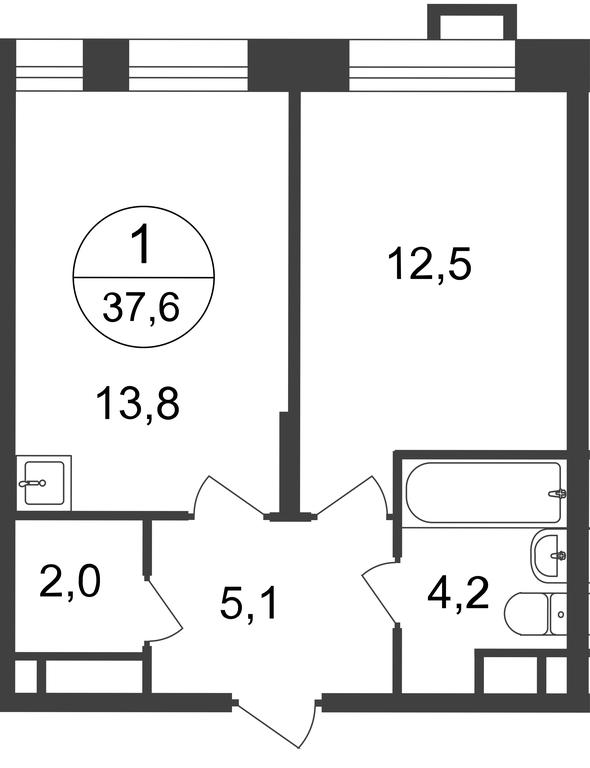 Apartment Sale, 37.6 sq. m. at Pervyi Moskovskiy, ulitsa Bianki, 1, Moskovskiy, Moscow, Russia #2 Apartment Sale, 37.6 sq. m. at Pervyi Moskovskiy, ulitsa Bianki, 1, Moskovskiy, Moscow, Russia #2