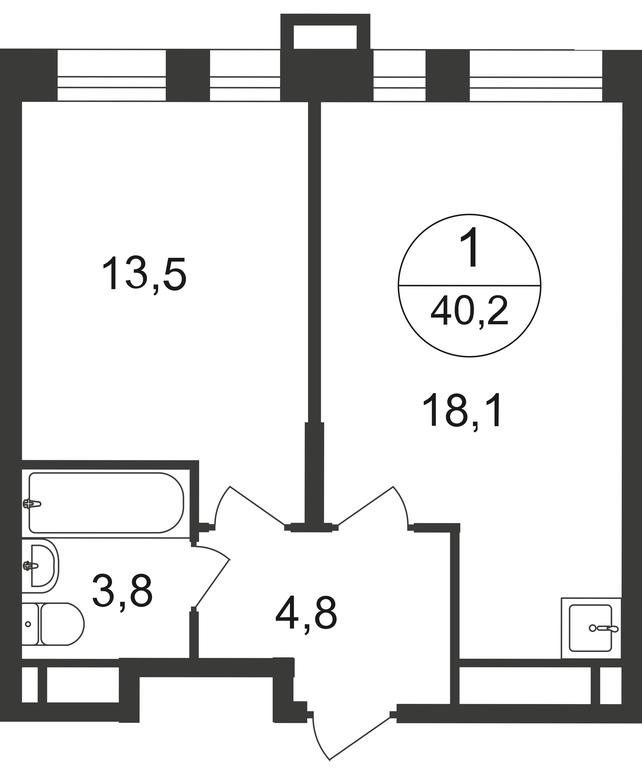Apartment Sale, 40.2 sq. m. at Pervyi Moskovskiy, ulitsa Bianki, 1, Moskovskiy, Moscow, Russia #1 Apartment Sale, 40.2 sq. m. at Pervyi Moskovskiy, ulitsa Bianki, 1, Moskovskiy, Moscow, Russia #1
