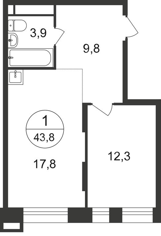 Apartment Sale, 43.8 sq. m. at Pervyi Moskovskiy, ulitsa Bianki, 1, Moskovskiy, Moscow, Russia #2 Apartment Sale, 43.8 sq. m. at Pervyi Moskovskiy, ulitsa Bianki, 1, Moskovskiy, Moscow, Russia #2