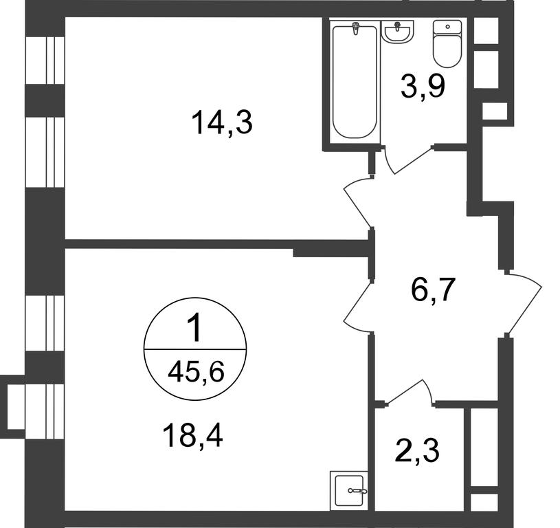 Продажа квартиры, 45,6 м² в ЖК «Первый Московский», улица Бианки, 1, Московский, Москва, Россия #2 Продажа квартиры, 45,6 м² в ЖК «Первый Московский», улица Бианки, 1, Московский, Москва, Россия #2