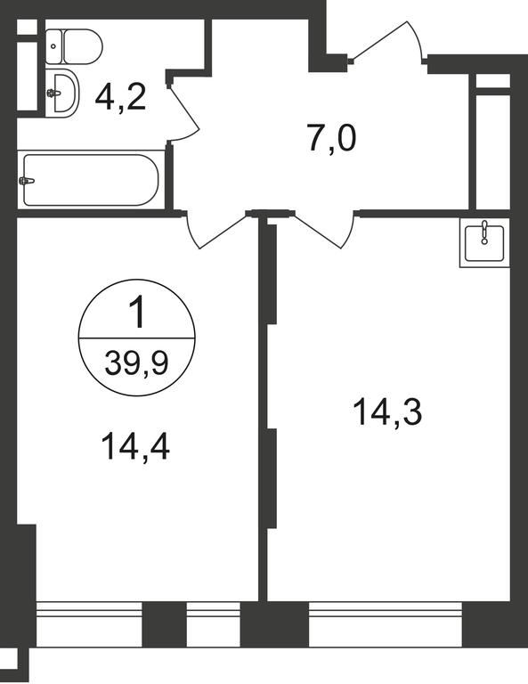 Apartment Sale, 39.8 sq. m. at Pervyi Moskovskiy, ulitsa Bianki, 1, Moskovskiy, Moscow, Russia #1 Apartment Sale, 39.8 sq. m. at Pervyi Moskovskiy, ulitsa Bianki, 1, Moskovskiy, Moscow, Russia #1
