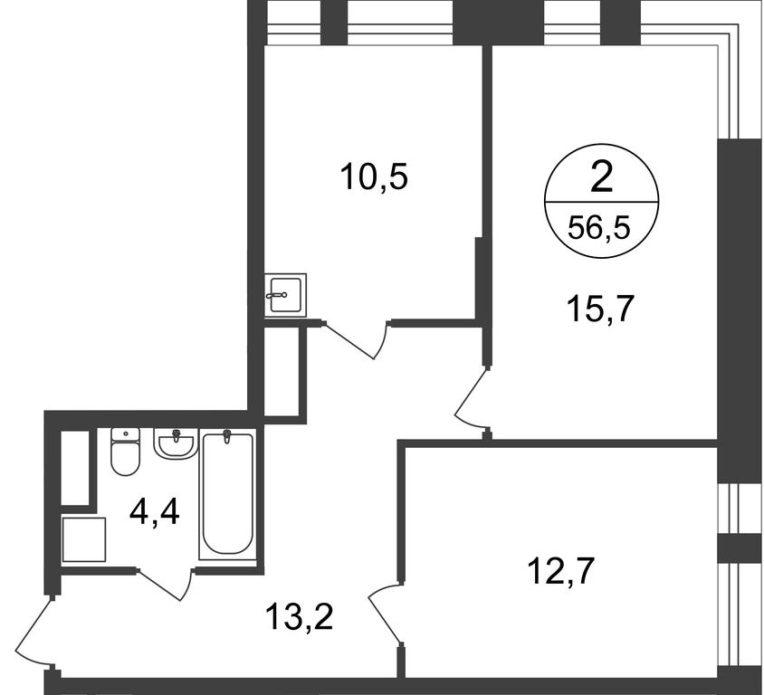 Продажа 2-комн. квартиры, 56,5 м² в ЖК «Первый Московский», улица Бианки, 1, Московский, Москва, Россия #1 Продажа 2-комн. квартиры, 56,5 м² в ЖК «Первый Московский», улица Бианки, 1, Московский, Москва, Россия #1