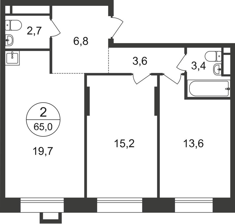 2-BD Apartment Sale, 64.9 sq. m. at Pervyi Moskovskiy, ulitsa Bianki, 1, Moskovskiy, Moscow, Russia #1 2-BD Apartment Sale, 64.9 sq. m. at Pervyi Moskovskiy, ulitsa Bianki, 1, Moskovskiy, Moscow, Russia #1