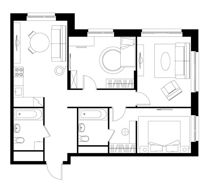 3-BD Apartment Sale, 80.3 sq. m. at Pervyi Moskovskiy, ulitsa Bianki, 1, Moskovskiy, Moscow, Russia #1 3-BD Apartment Sale, 80.3 sq. m. at Pervyi Moskovskiy, ulitsa Bianki, 1, Moskovskiy, Moscow, Russia #1