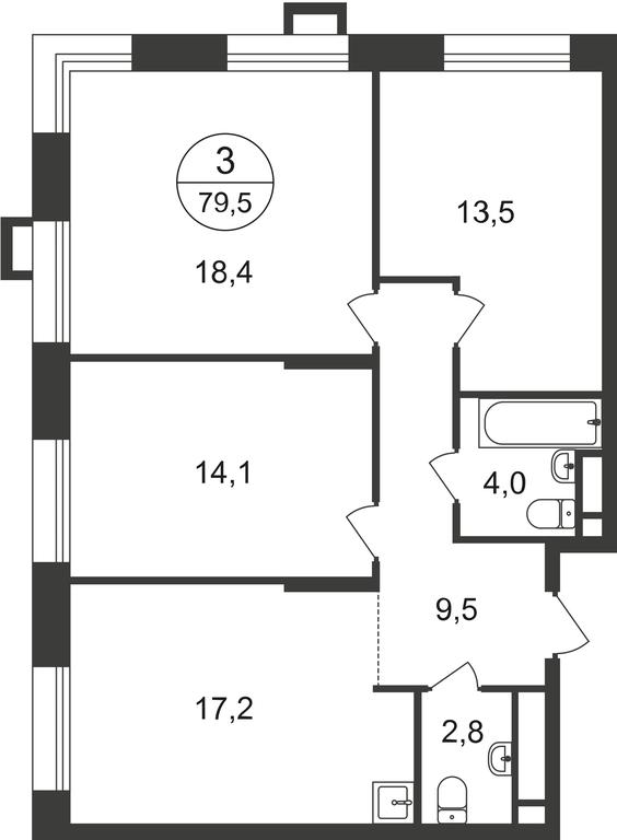 3-BD Apartment Sale, 79.5 sq. m. at Pervyi Moskovskiy, ulitsa Bianki, 1, Moskovskiy, Moscow, Russia #1 3-BD Apartment Sale, 79.5 sq. m. at Pervyi Moskovskiy, ulitsa Bianki, 1, Moskovskiy, Moscow, Russia #1
