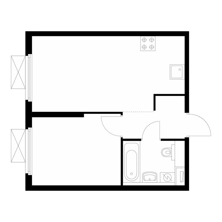 1-BD Apartment Sale, 35.7 sq. m. at Mitinskiy Les, Muravskaya Street, 44А, Moscow, Russia #1
