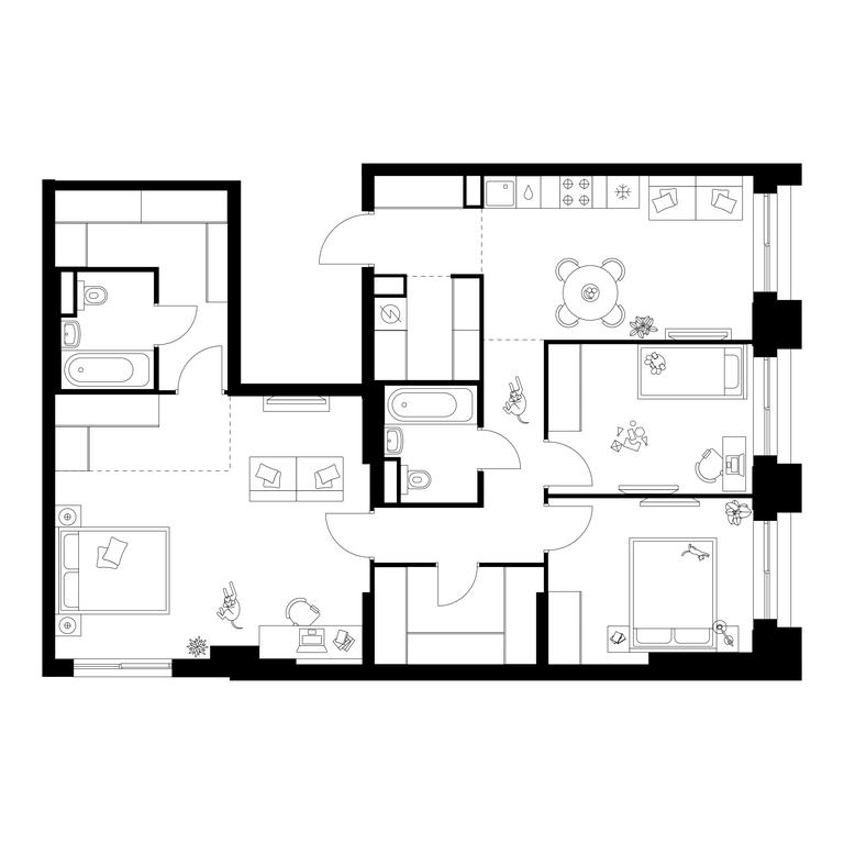 3-BD Apartment Sale, 96.6平方米 at Matveevskiy Park, Ochakovskoye Highway, вл3с11, Moscow, Russia #1