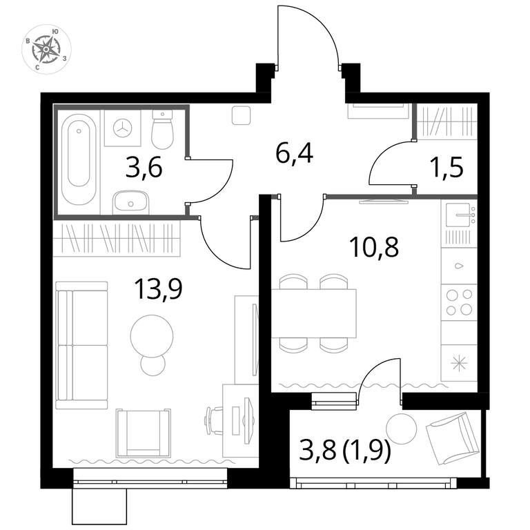 1-BD Apartment Sale, 37.9 sq. m. at Pervyi Lermontovskiy, zhiloy kompleks 1-y Lermontovskiy, Lyubertsy, Moscow Region, Russia #1 1-BD Apartment Sale, 37.9 sq. m. at Pervyi Lermontovskiy, zhiloy kompleks 1-y Lermontovskiy, Lyubertsy, Moscow Region, Russia #1