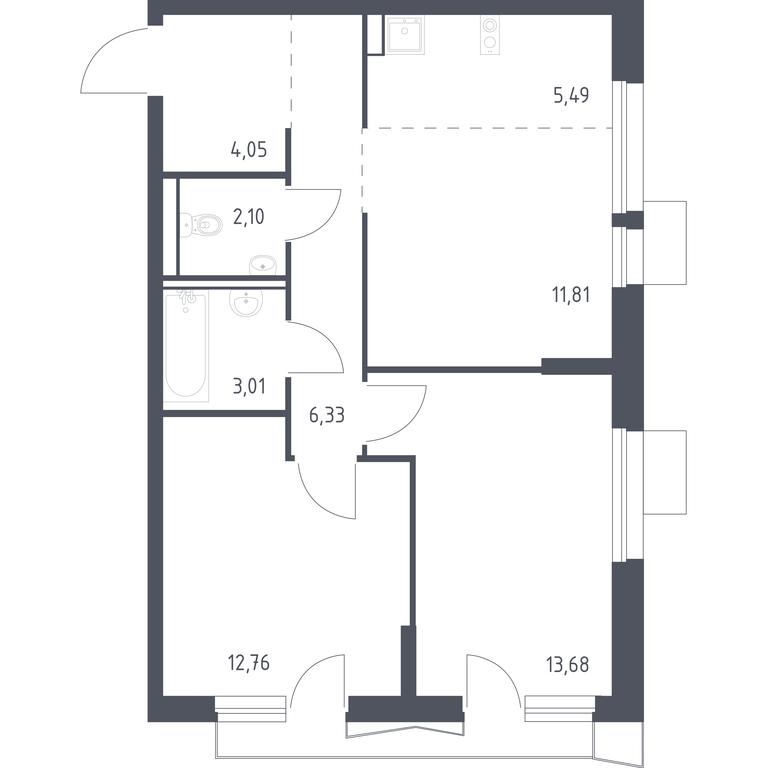1-BD Apartment Sale, 58.2平方米 at Kvartal Aviatorov, ulitsa Koldunova, Aviatorov Microdistrict, Balashikha, Moscow Region, Russia #1 1-BD Apartment Sale, 58.2平方米 at Kvartal Aviatorov, ulitsa Koldunova, Aviatorov Microdistrict, Balashikha, Moscow Region, Russia #1