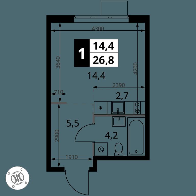 Apartment Sale, 26.8 sq. m. at 1 Izmajlovskij, Montazhnaya Street, 8с13, Moscow, Russia #2 Apartment Sale, 26.8 sq. m. at 1 Izmajlovskij, Montazhnaya Street, 8с13, Moscow, Russia #2