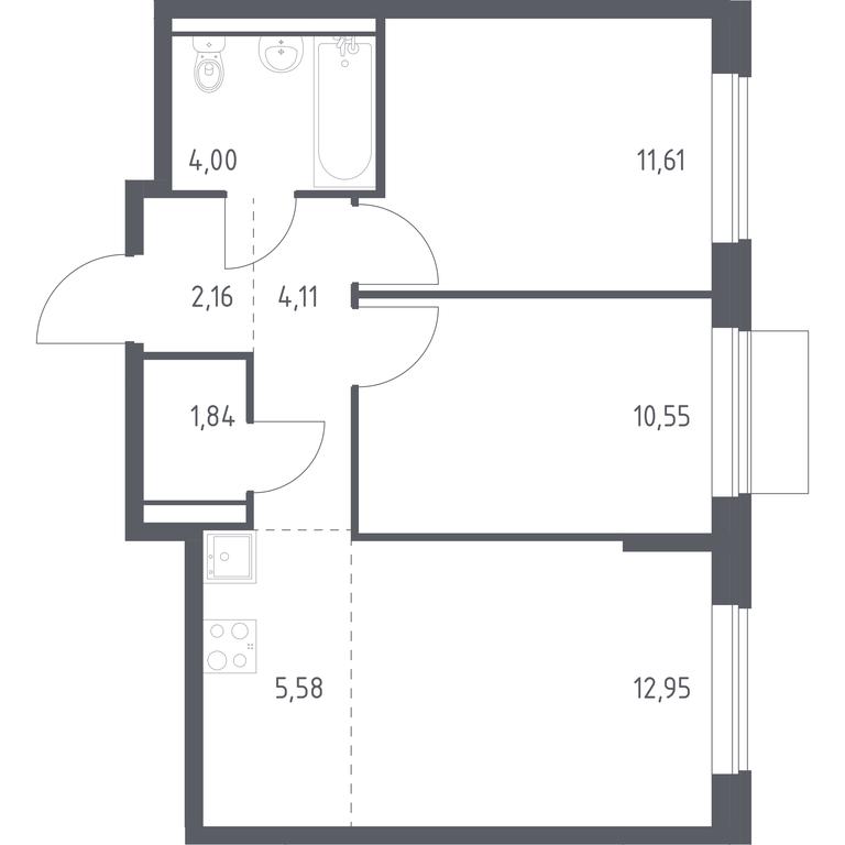 1-BD Apartment Sale, 52.8平方米 at Kvartal Aviatorov, ulitsa Koldunova, Aviatorov Microdistrict, Balashikha, Moscow Region, Russia #1 1-BD Apartment Sale, 52.8平方米 at Kvartal Aviatorov, ulitsa Koldunova, Aviatorov Microdistrict, Balashikha, Moscow Region, Russia #1